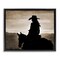 Stupell Industries Cowgirl Sunset Sepia Portrait Floating Frame By Kim Allen